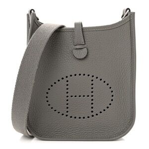 Authentic Hermes Evelyne TPM Amazone Bag in gris Meyer